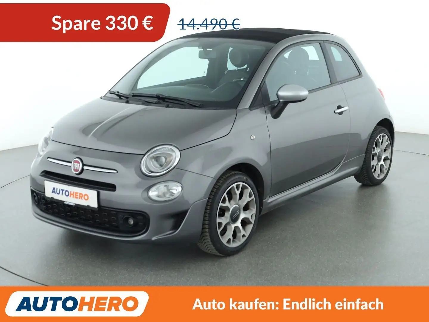 Fiat 500C 1.2 RockStar Aut.*CABRIO*NAVI*PDC*KLIMA*TEMPO* Grau - 1