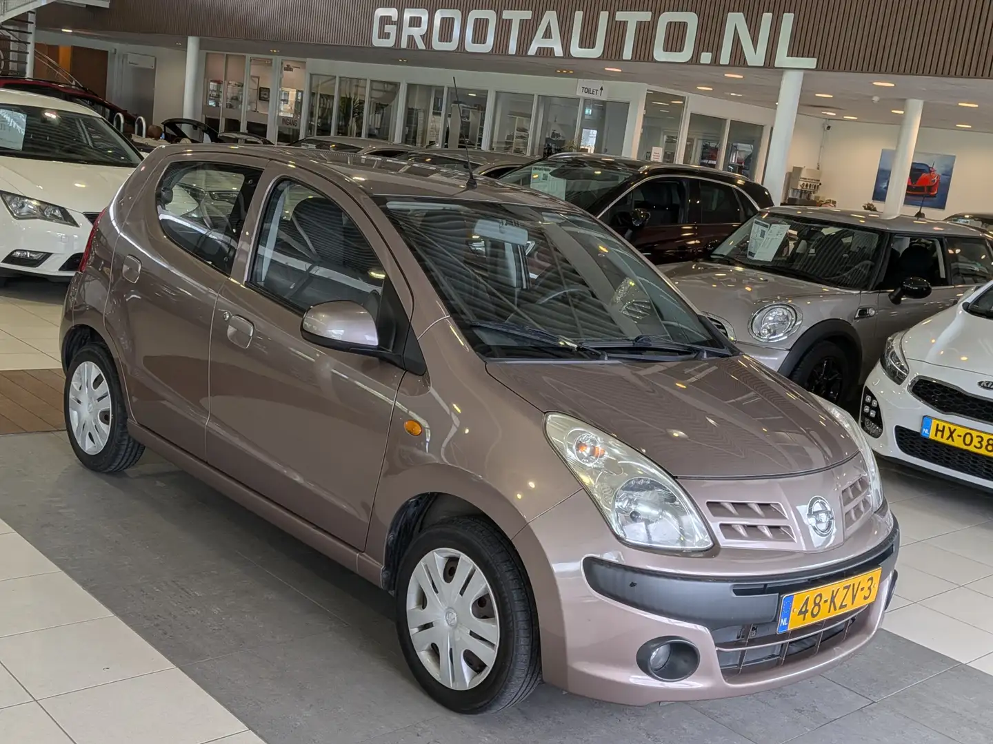 Nissan Pixo 1.0 Acenta Airco, Stuurbekrachtiging Beige - 1