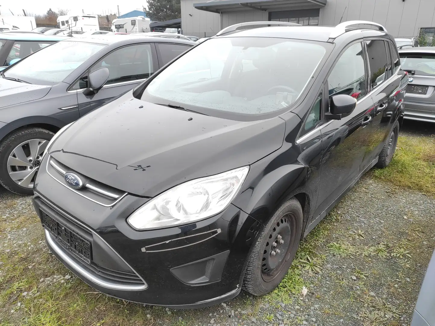 Ford Grand C-Max 1.6 KLIMA 7-SITZER EURO-5 *TÜV 08-26* 6-GANG Fekete - 1