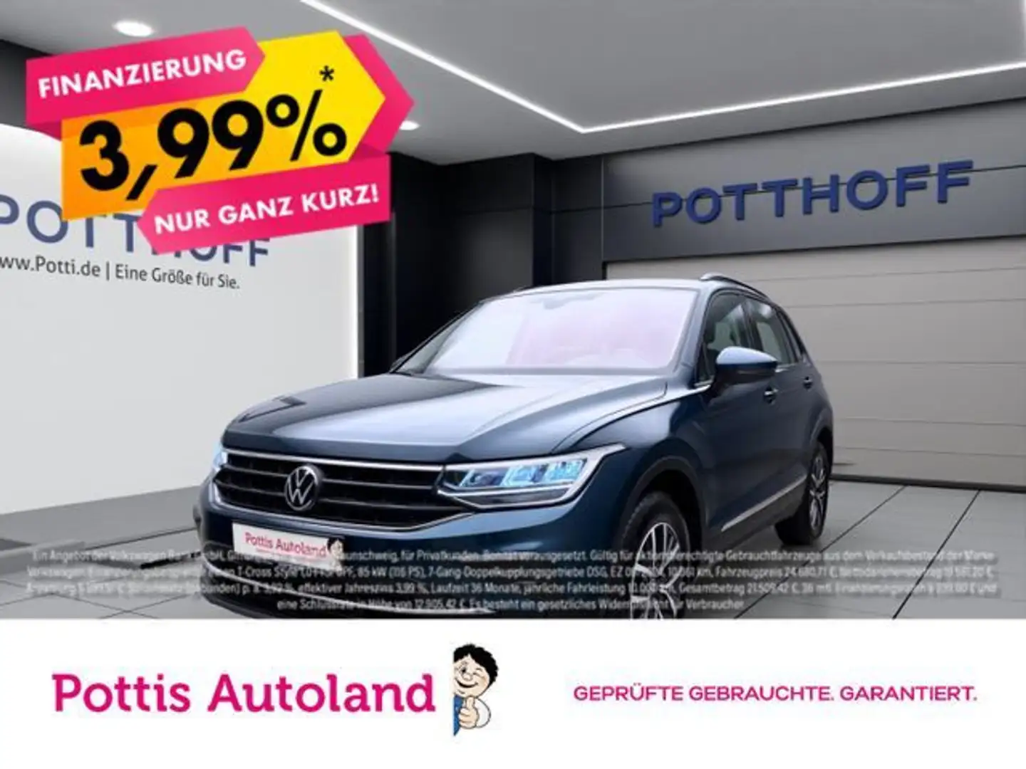 Volkswagen Tiguan 1.5 TSI LIFE PDC NAVI SITZHZG ACC LED Blau - 1