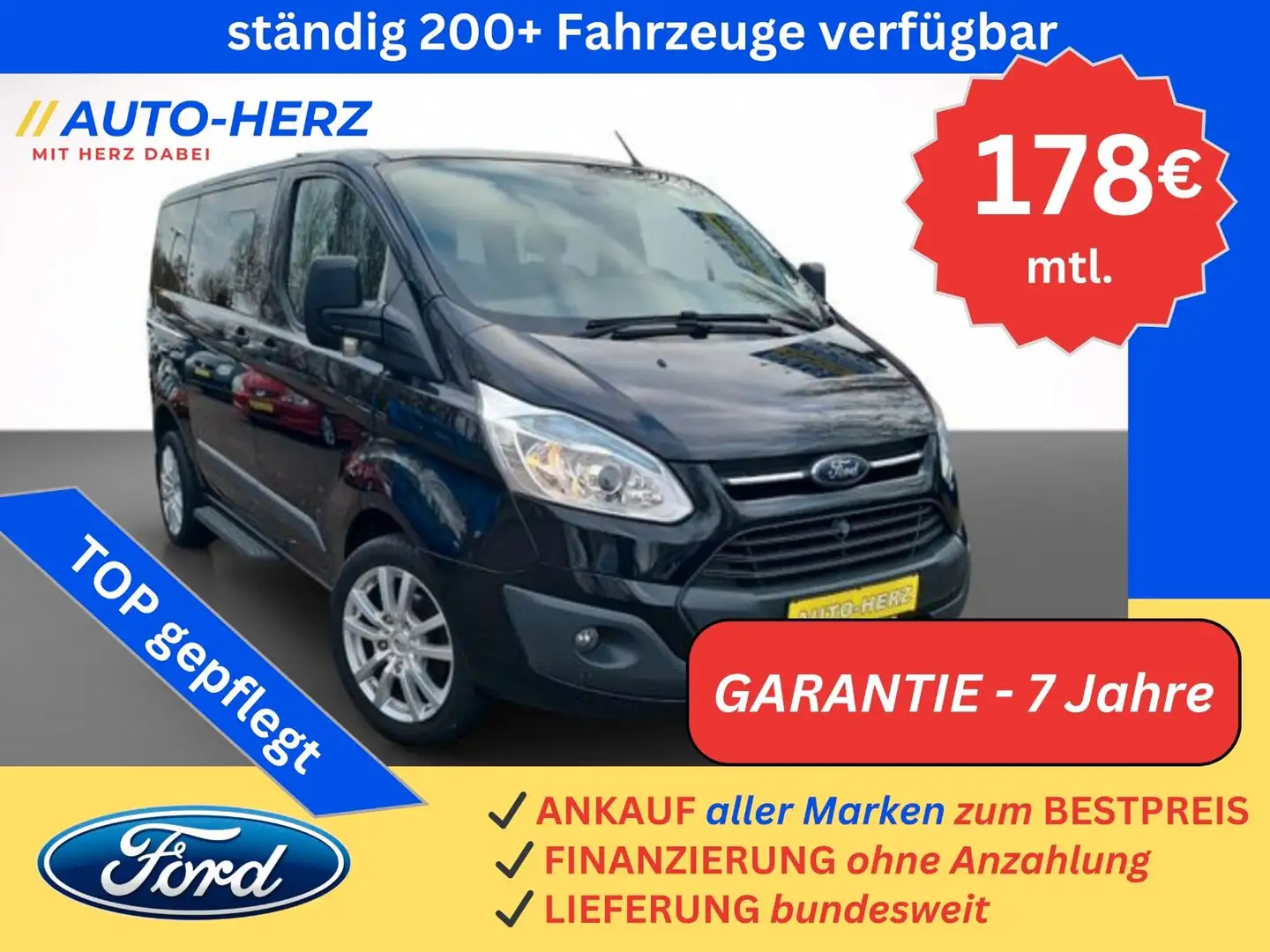 Ford Tourneo Custom Bus 300 Trend *9-SITZPLÄTZE* Noir - 1