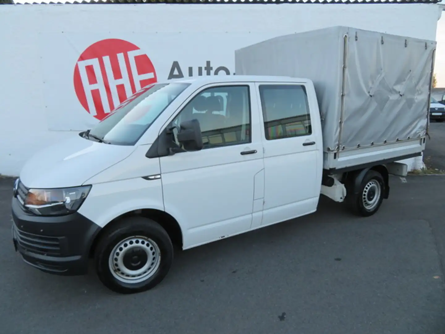 Volkswagen T6 Transporter 2.0 TDI Pritsche DoKa 4M LR Diff Blanc - 1