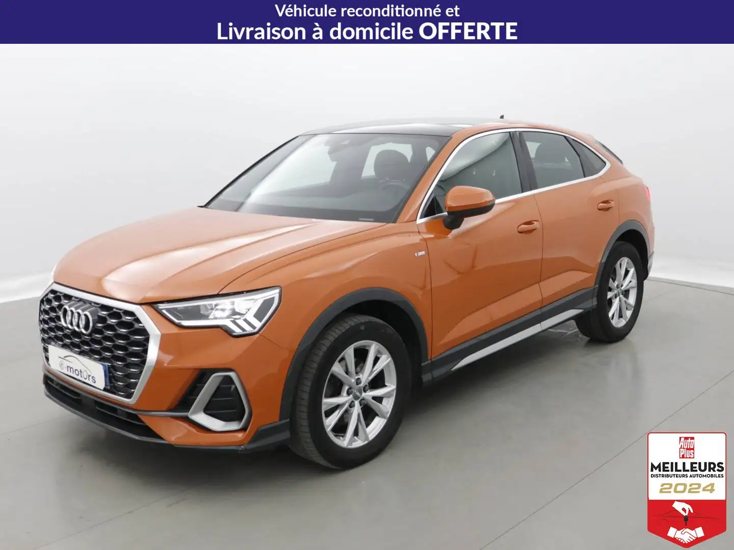 Audi Q3 35 TDI 150 S tronic 7 S line +Toit +Caméra Orange - 1