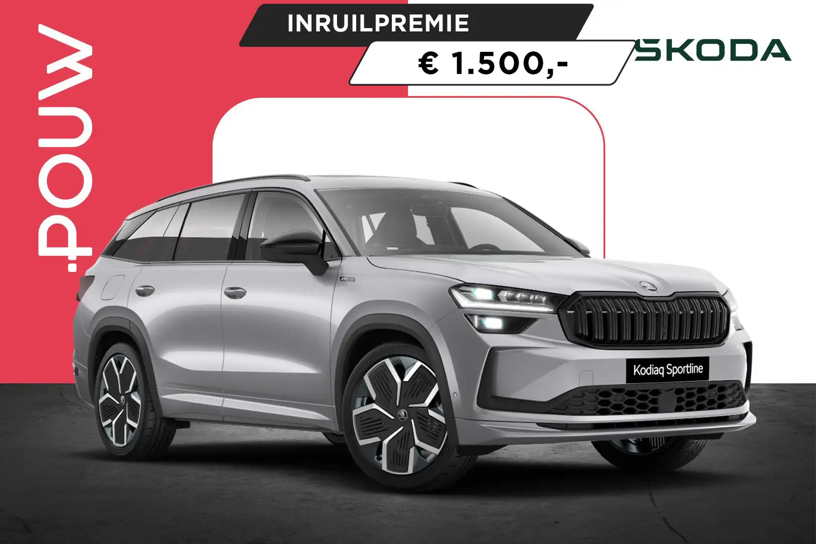 Skoda Kodiaq 1.5 TSI 204pk PHEV Sportline Business | LMV 20'' | Zilver - 1