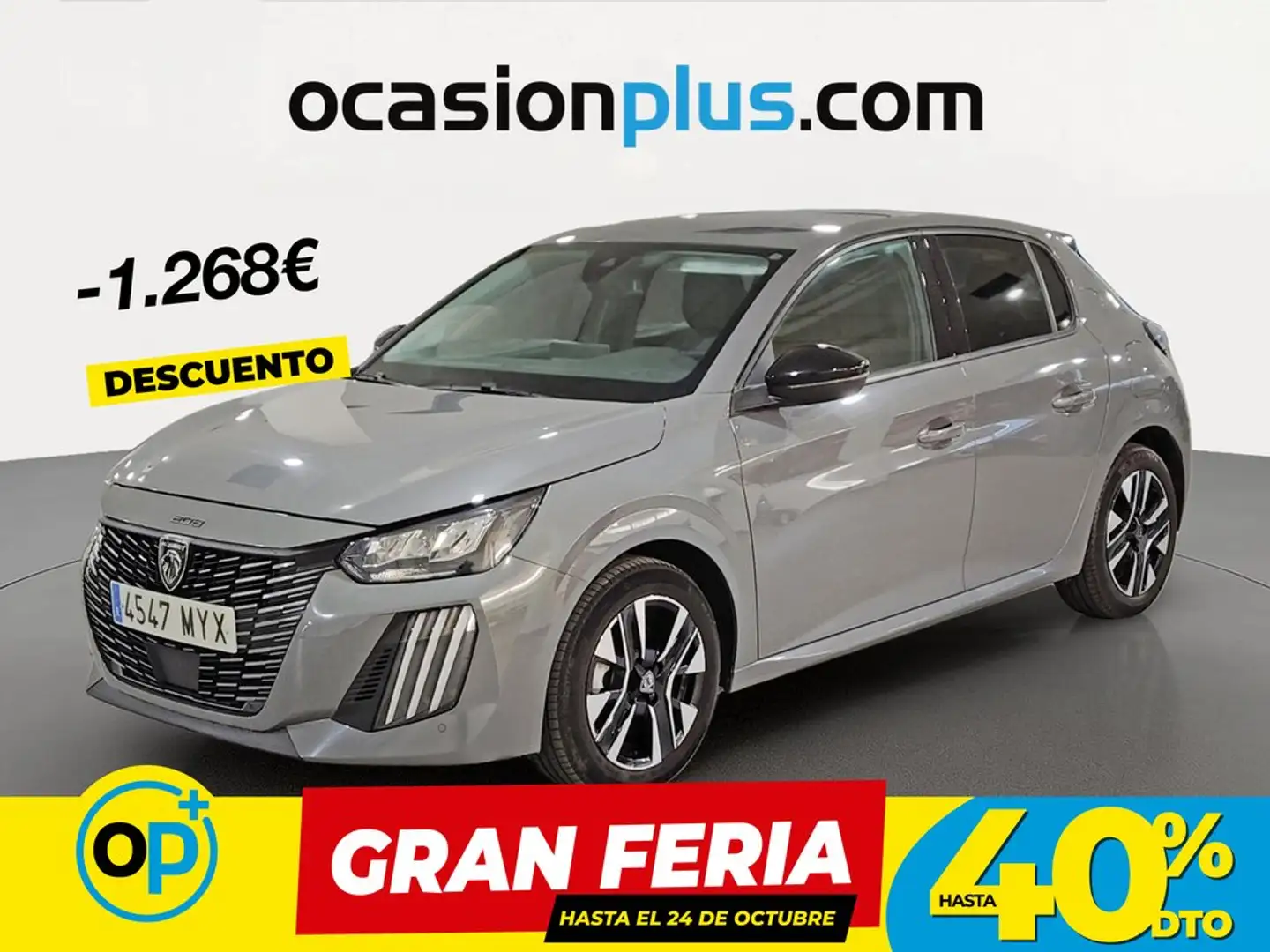 Peugeot 208 1.2 Puretech S&S Allure 100 Gris - 1