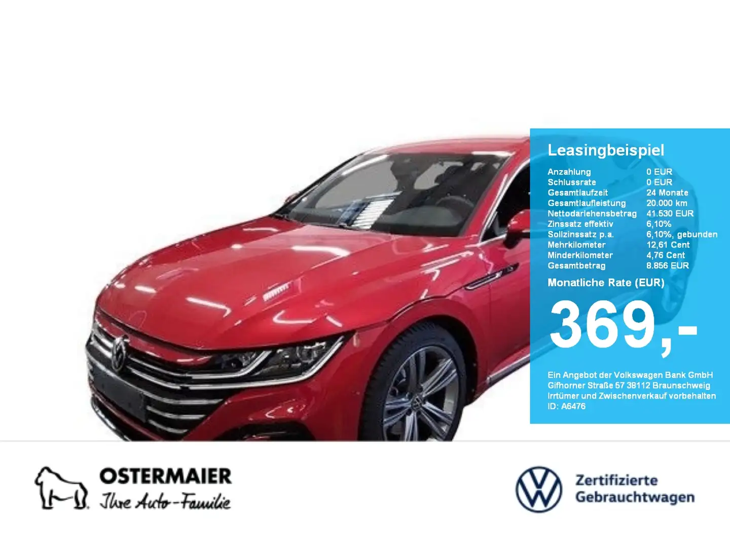 Volkswagen Arteon Shootingbrake R-LINE 2.0TDI 193PS DSG 4M ACC.5J-G. Rot - 1