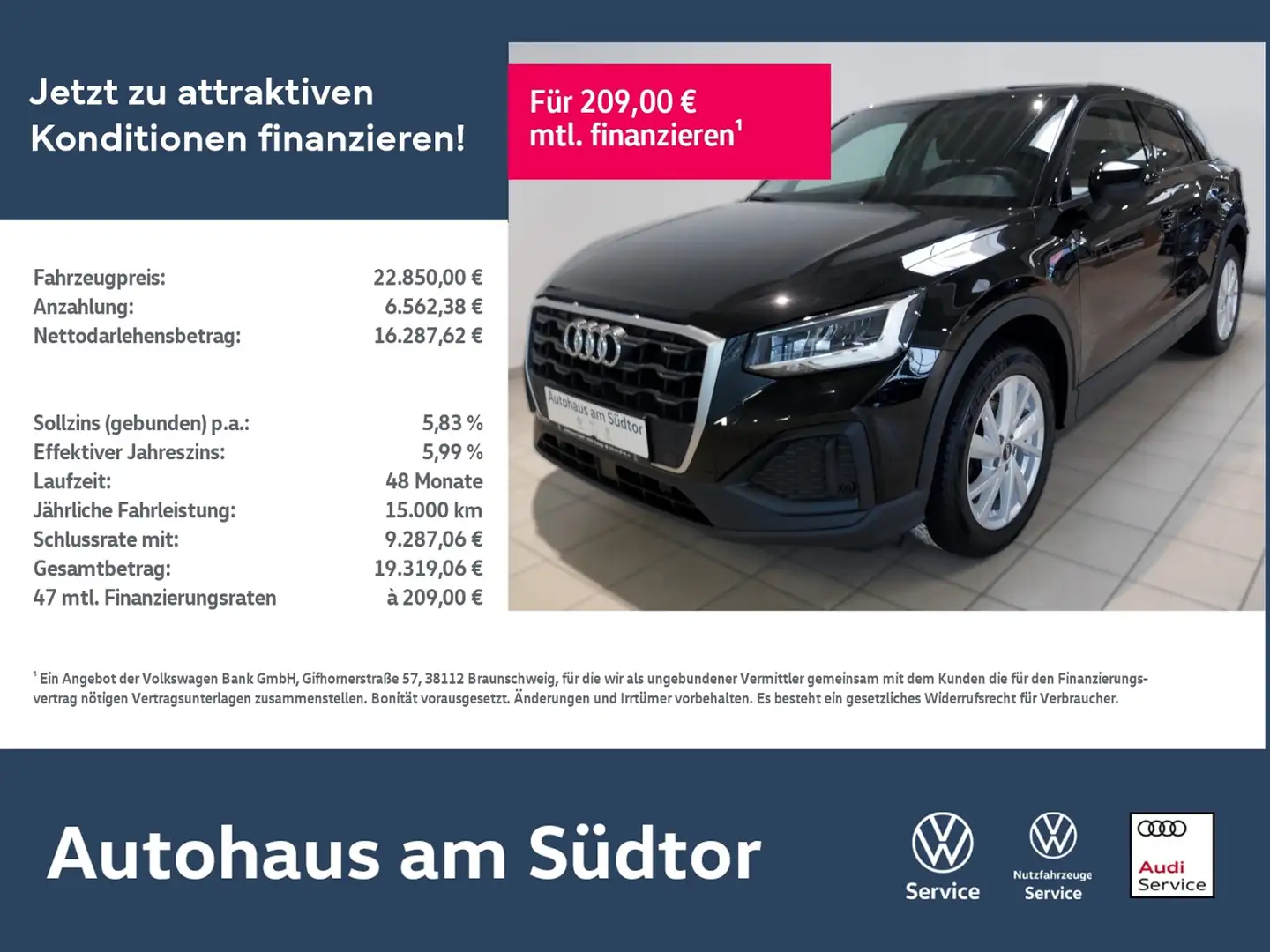 Audi Q2 35 1.5 TFSI S-tronic | LED RFK ACC Navi Schwarz - 1