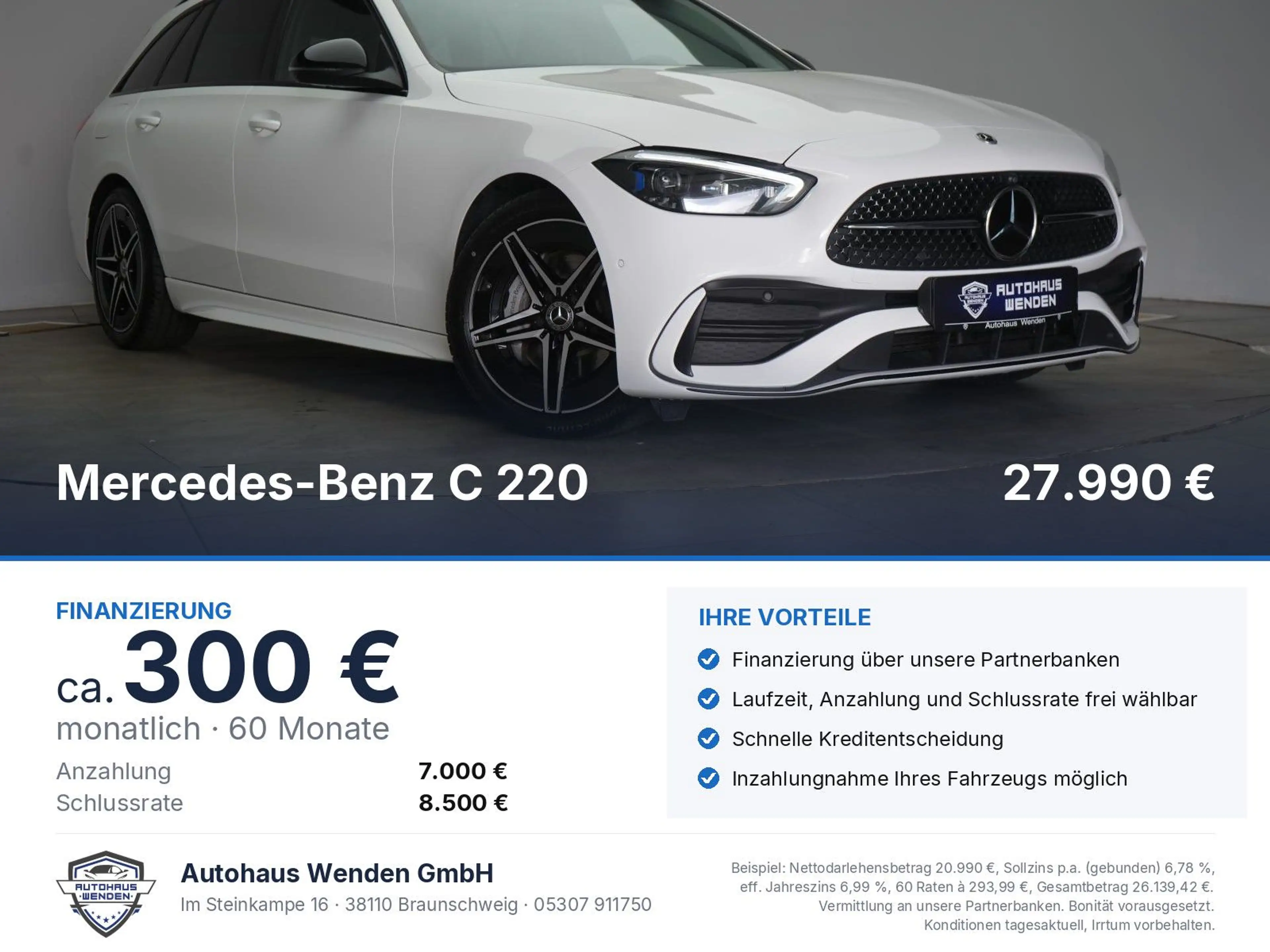 Mercedes-Benz C 220 d T 9G-Tronic AMG Distronic/Kamera/HUD/Aut