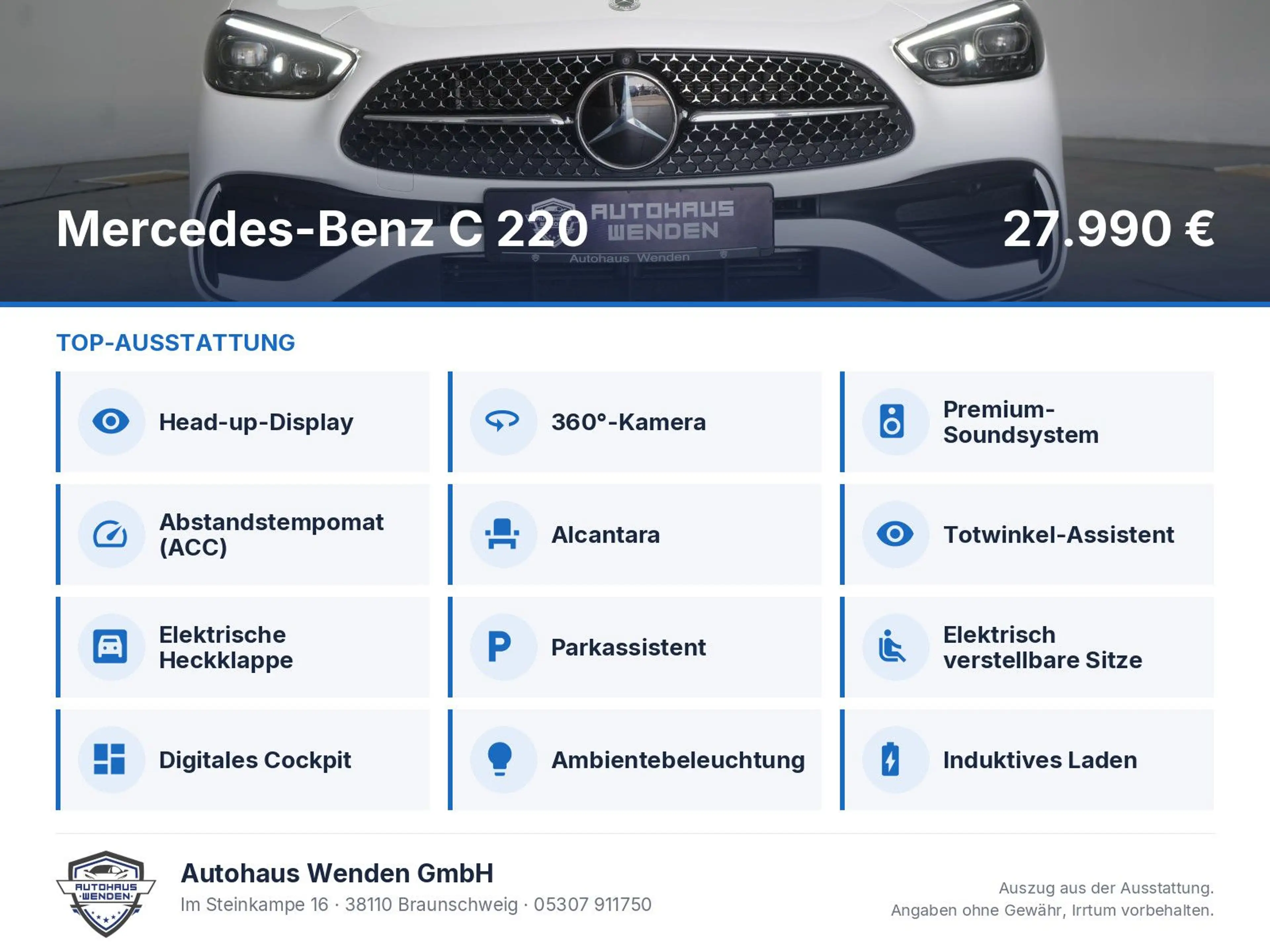 Mercedes-Benz C 220 d T 9G-Tronic AMG Distronic/Kamera/HUD/Aut — photo 6
