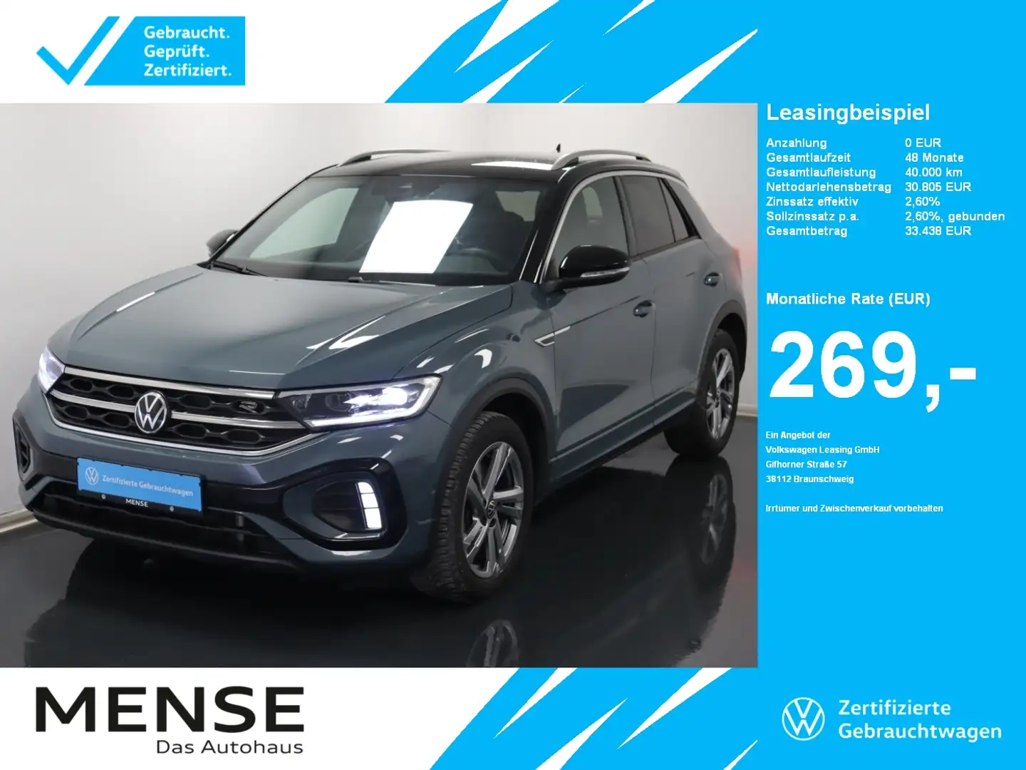 Volkswagen T-Roc 2.0 TDI DSG R-line |ACC|VirtualCP|FLA|LED Blau - 1