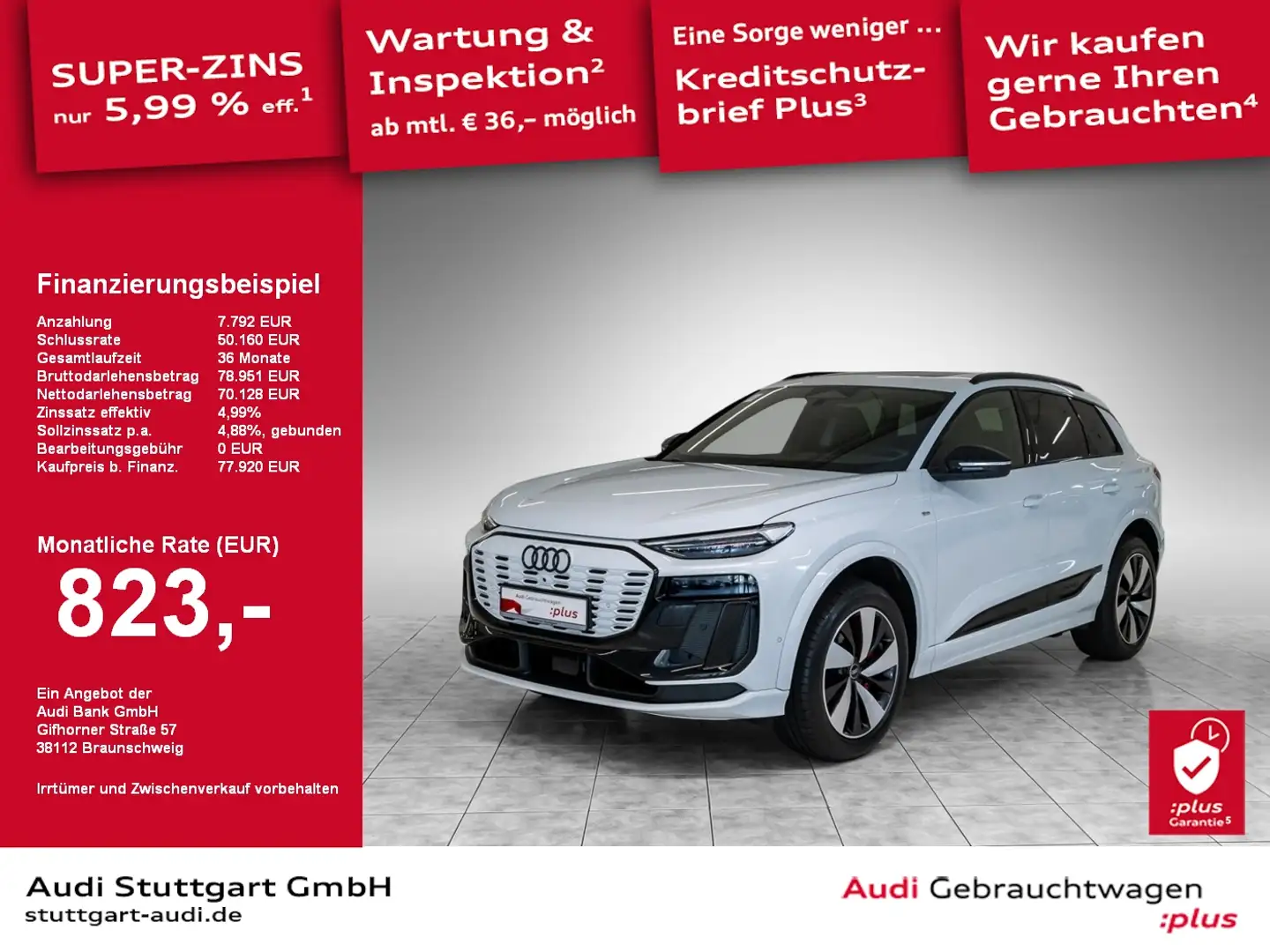 Audi Q6 e-tron 55 e-tron quattro 285 kW B&O AIR Blanc - 1