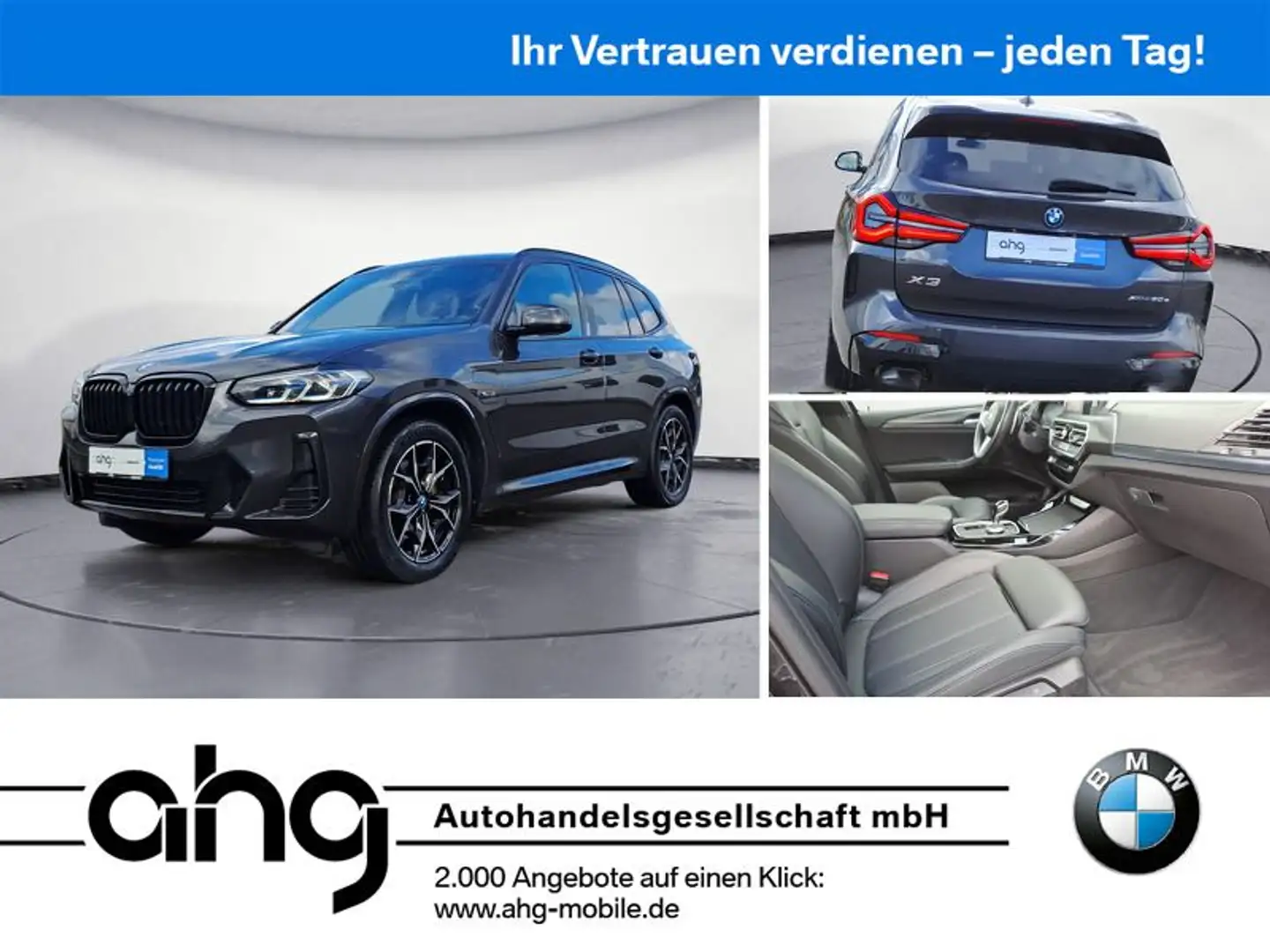 BMW X3 xDrive30e M Sportpaket Innovationsp. HIFI AHK Gris - 1