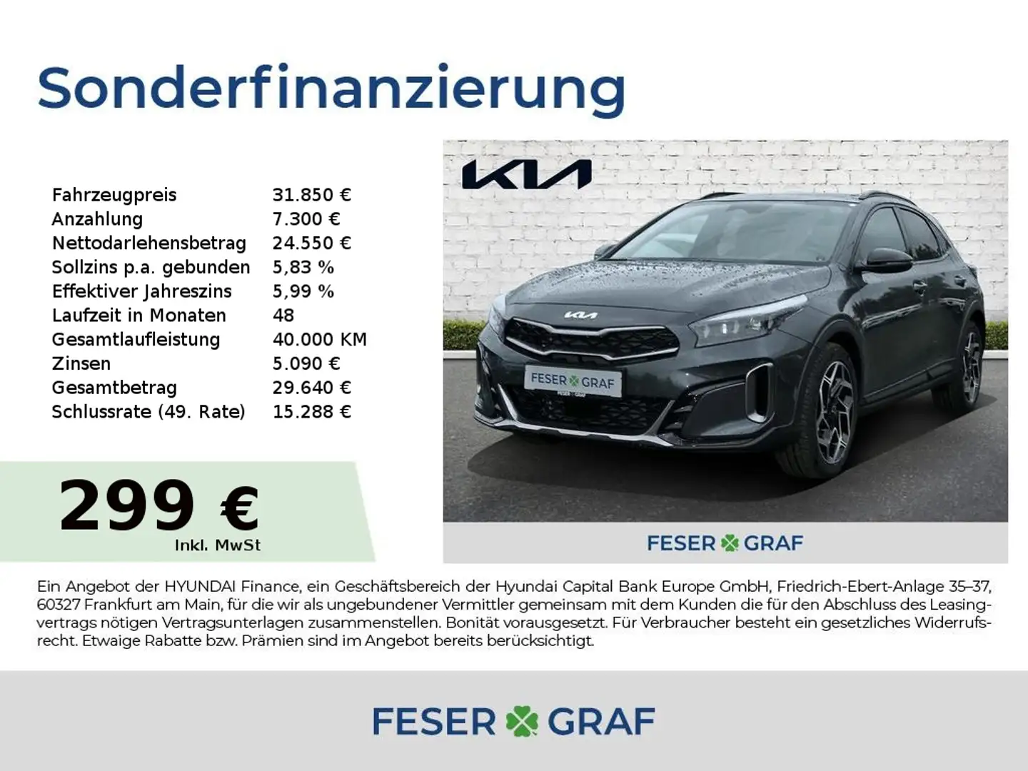 Kia XCeed 1.6T 180 DCT GT Line GLASDACH Grau - 1