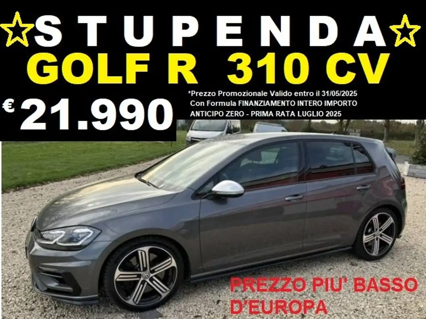 Volkswagen Golf R 310 CV PrezzoN°1 in Italia Grigio - 1