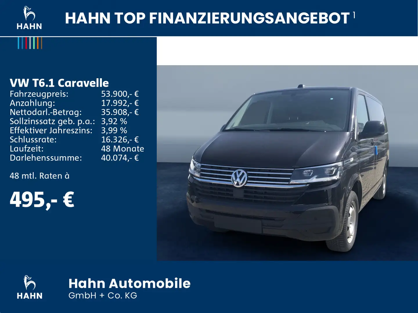 Volkswagen T6.1 Caravelle Comfortline FWD LED ACC PDC/Kamer Negro - 2