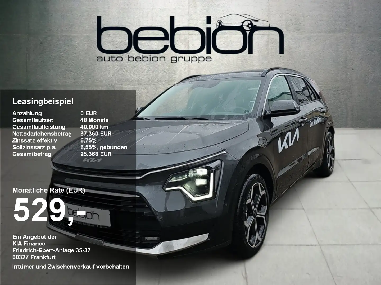 Kia Niro 1.6 Hybrid Spirit ACC FLA HUD 4xSHZ SpurH Grau - 1