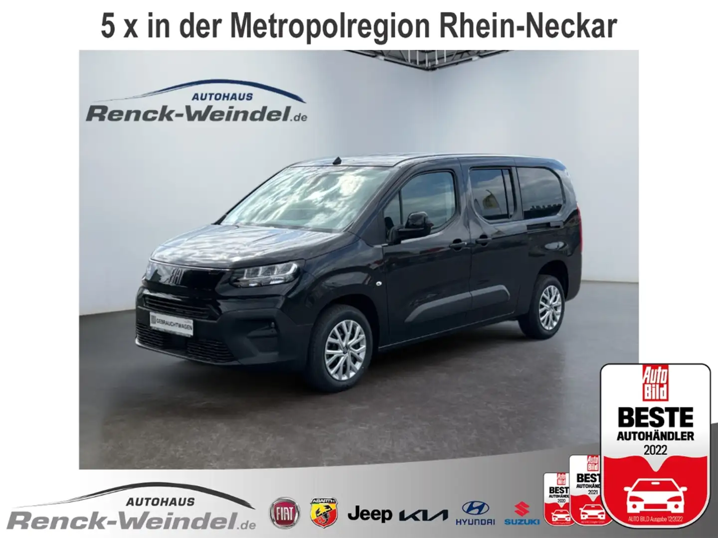 Fiat Doblo Maxi L2 Navi Klimaautom LenkradHZG PDC Apple CarPl Schwarz - 1