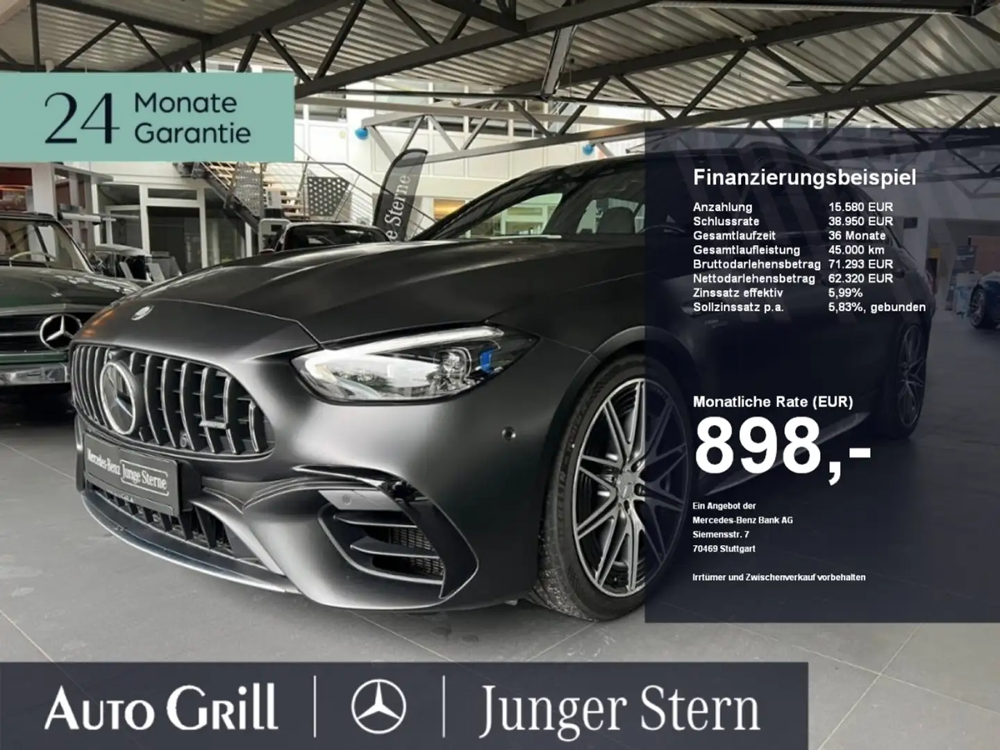 Mercedes-Benz C 63 AMG C 63 T S E Performance *magno* Pano Burm HuD AHK Grau - 1