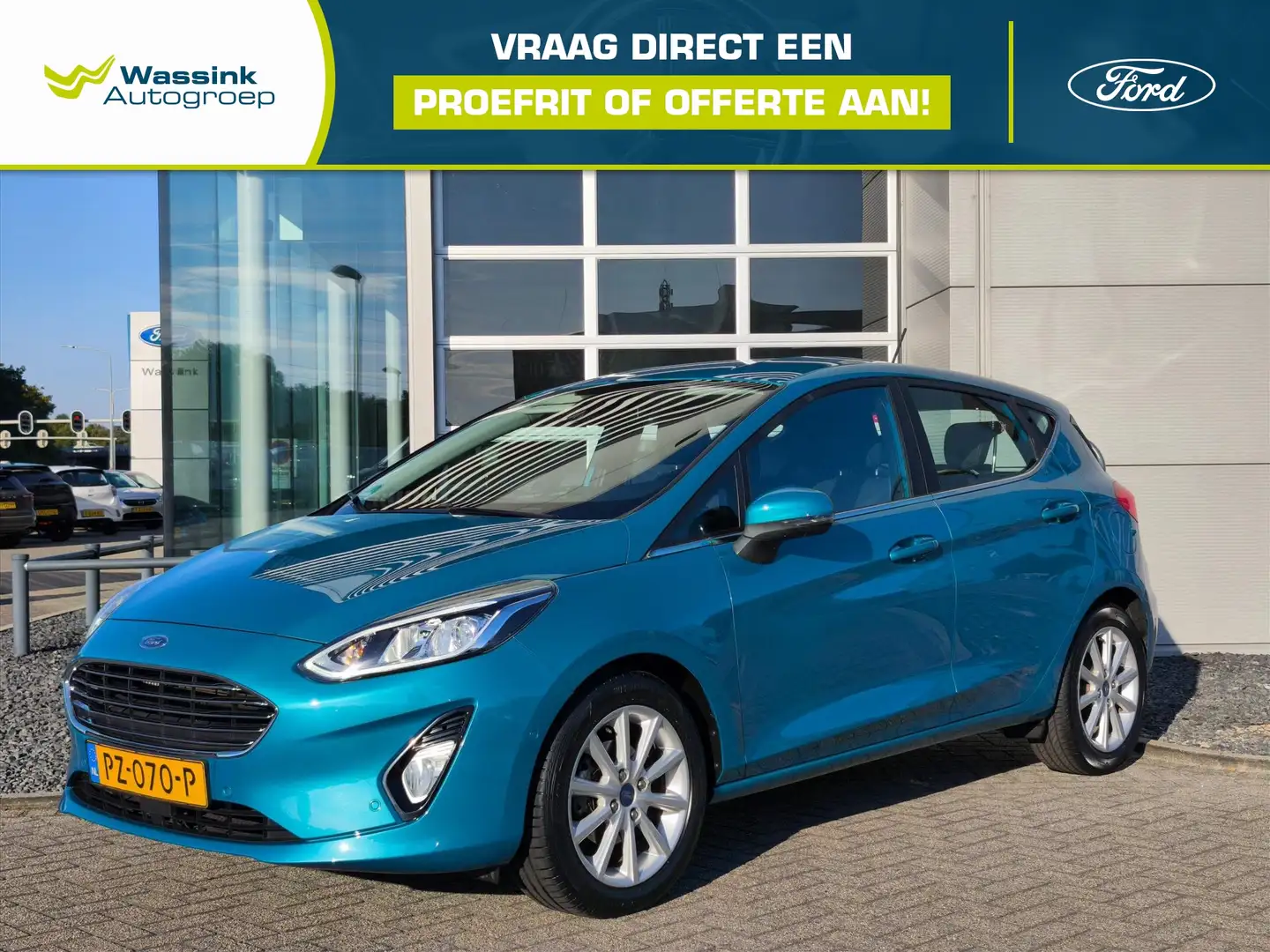 Ford Fiesta 1.0 EcoBoost 100pk 5dr Titanium | Trekhaak | Navig Bleu - 1
