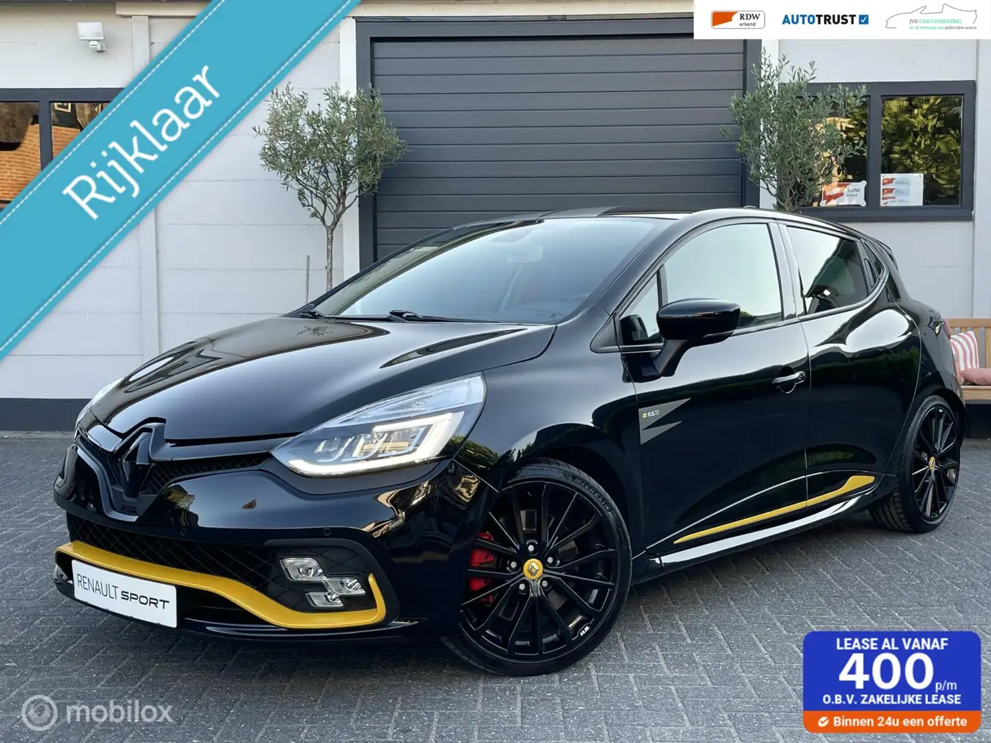 Renault Clio 220pk R.S. Trophy RS18|RIJKLAAR|BOSE|LEER|NR299 Zwart - 1
