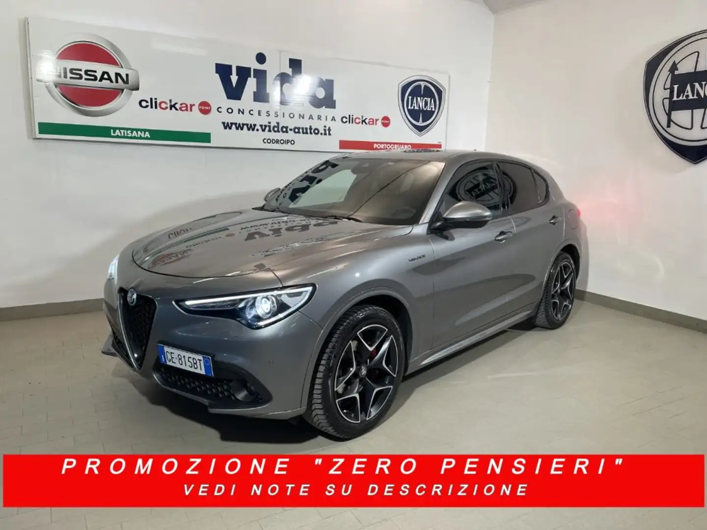 Alfa Romeo Stelvio 2.2 Turbodiesel 210 CV AT8 Q4 Veloce Grigio - 1