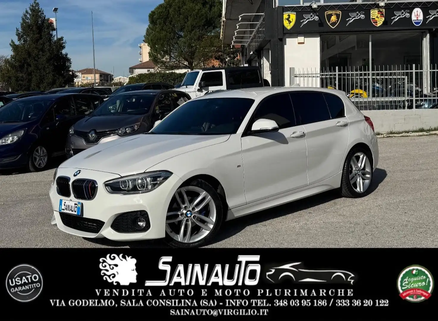 BMW 118 Bmw 118d 5p. Msport automatico garanzia Blanc - 1