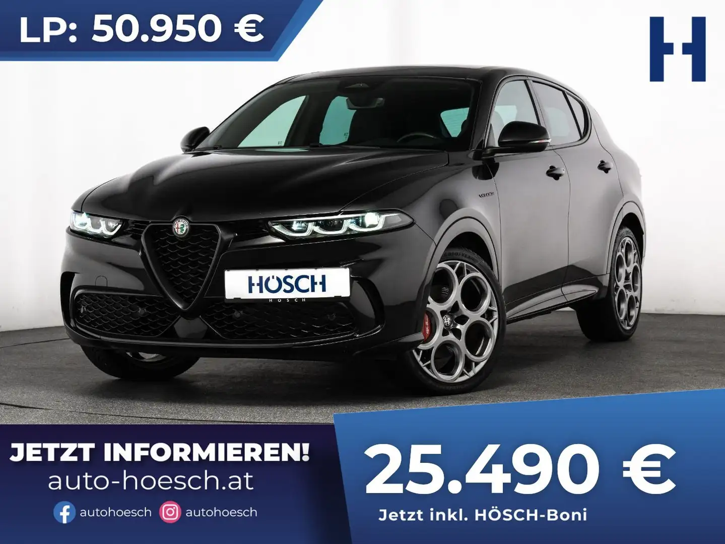 Alfa Romeo Tonale Veloce 1.5 T4 Aut. PANO LEDER 20er SITZKLIMA Schwarz - 1
