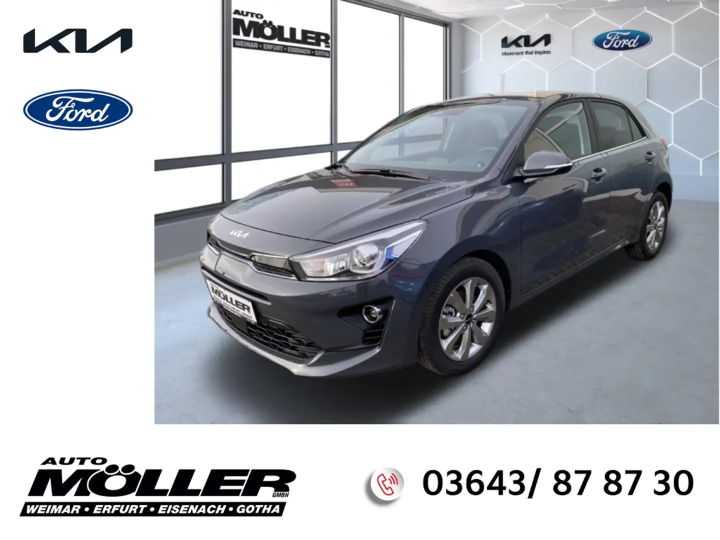 Kia Rio Spirit 1.0T Navi Kamera DAB Tempomat Klima  PDC Grau - 1