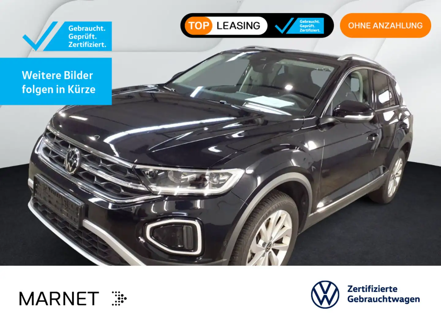 Volkswagen T-Roc T-ROC 1.5 TSI DSG STYLE*LED*AHK*NAVI*KLIMA*PDC*S Schwarz - 1