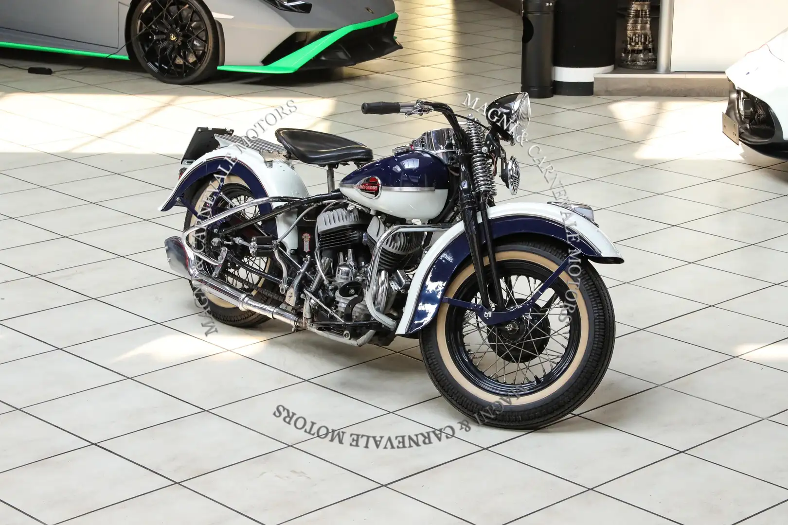 Harley-Davidson WLA 750| A.S.I. |TOTALMENTE RESTAURATA|TOP CONDITION Modrá - 2