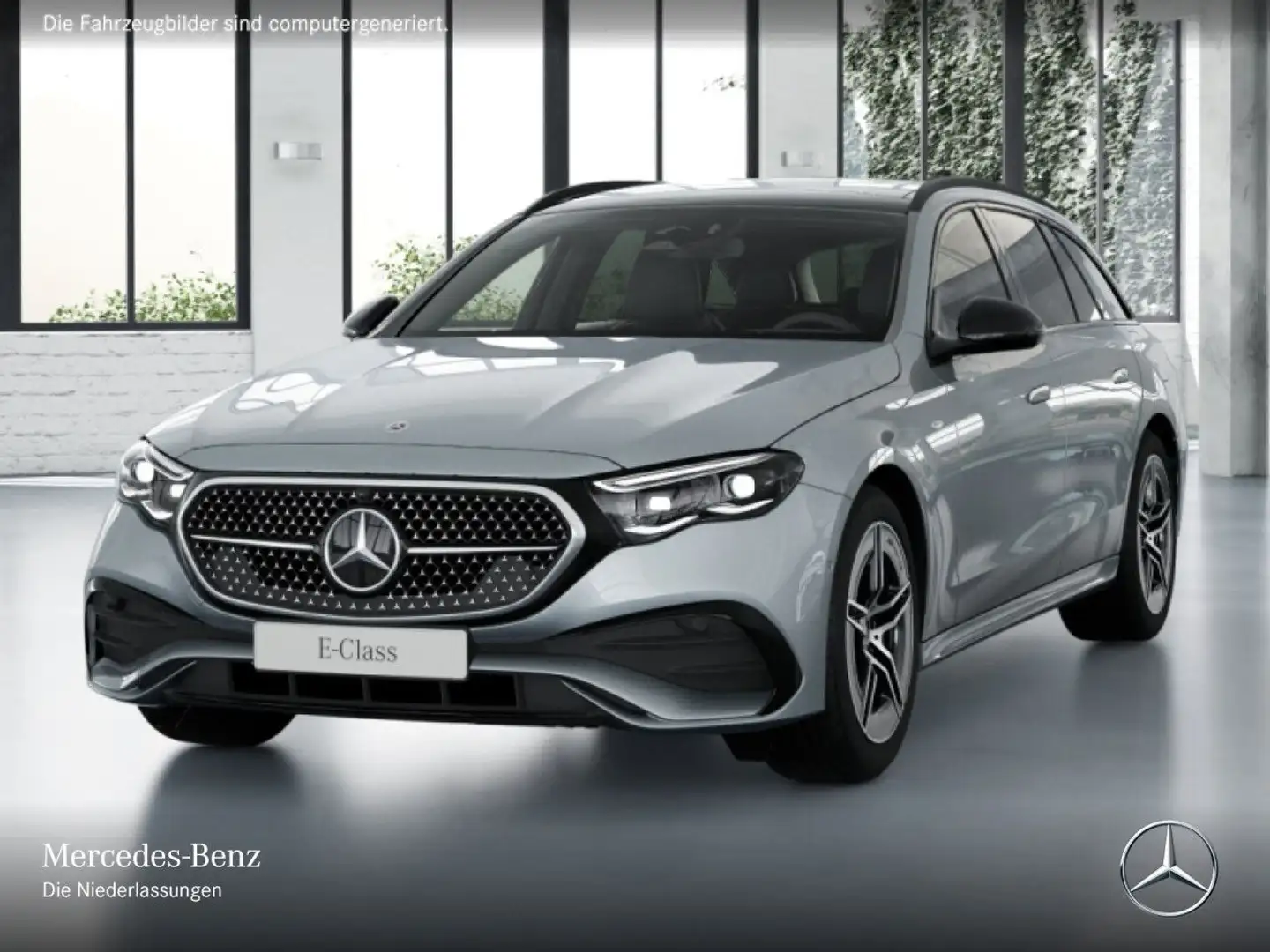 Mercedes-Benz E 300 de T 4M Hybrid AMG 360° Pano Distr. AHK PTS Argent - 2