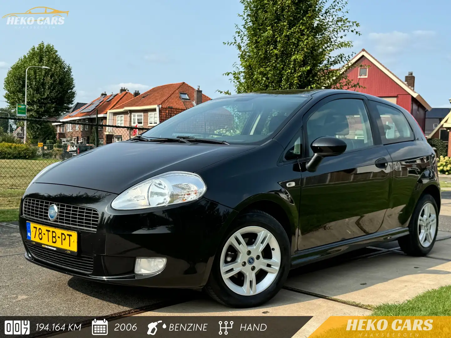 Fiat Grande Punto 1.4·Airco·Elek. ramen·Stuurbek.·LM velgen Zwart - 1