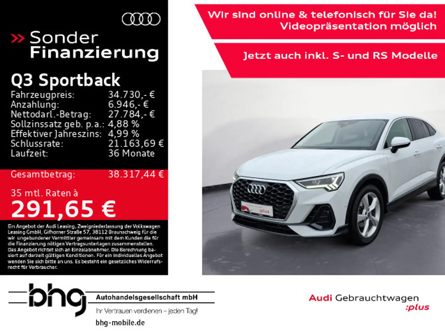 Audi Q3 35 TDI S-tronic AHK Kamera ACC Navi Blanc - 1