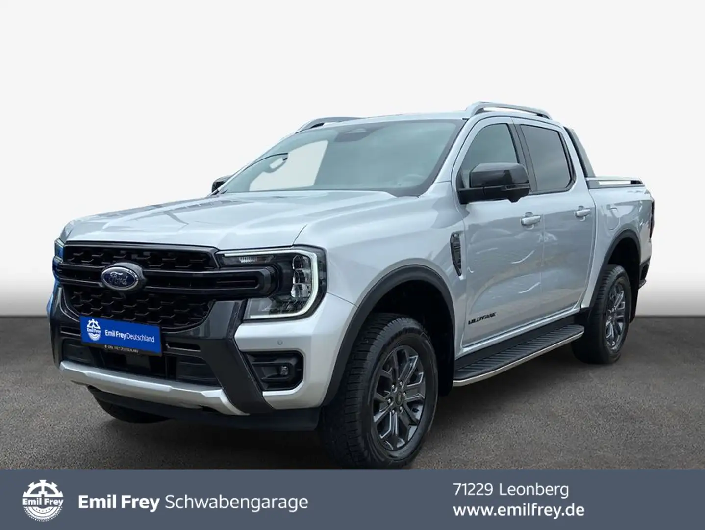 Ford Ranger 2.0 DOKa/Ka+ Autm. Wildtrak *AHK *NAVI *GRA *CA Silber - 1