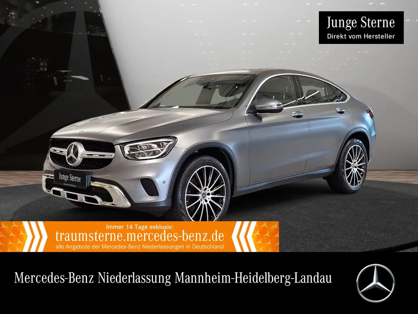 Mercedes-Benz GLC 220 d Coupé 4M AHK+LED+KAMERA+HUD+SITZKLIMA Grau - 1