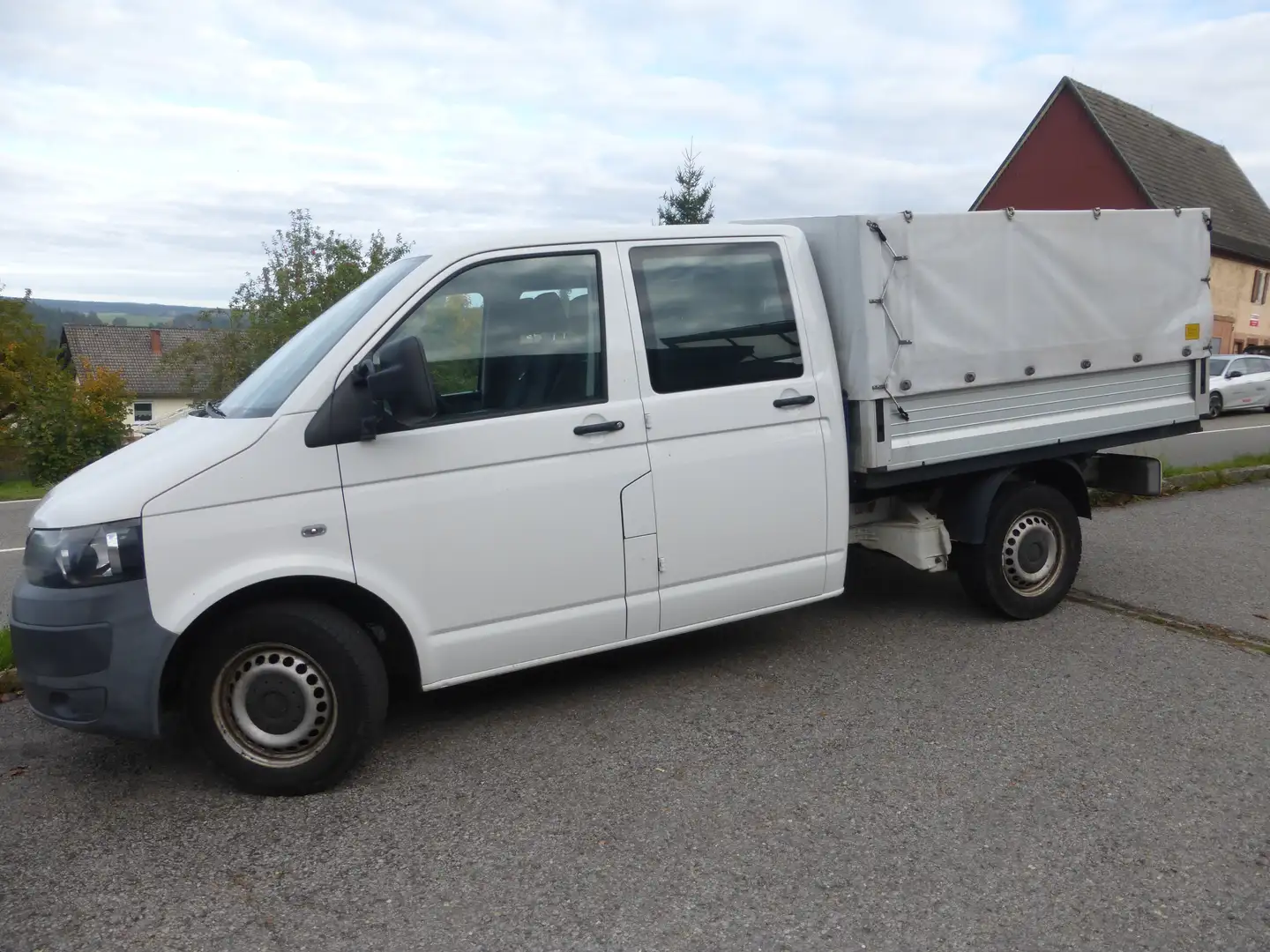 Volkswagen T5 DOKA Pritsche Plane Weiß - 1