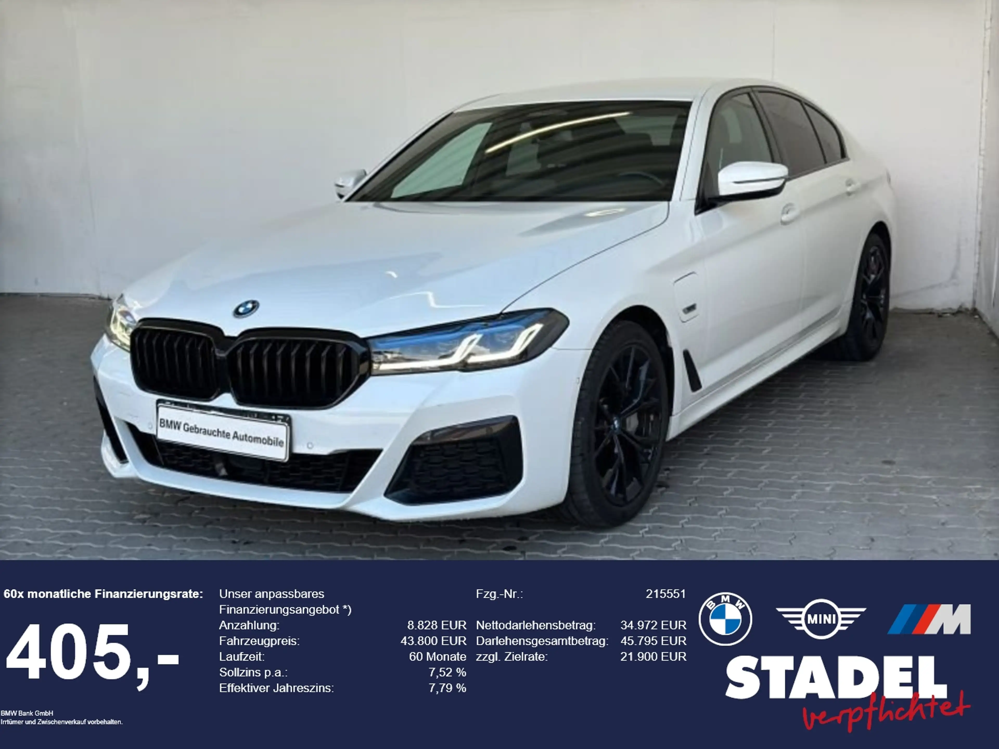 BMW 545 e xDrive Lim. M Sport Navi.Laser.HuD.AHK.ACC