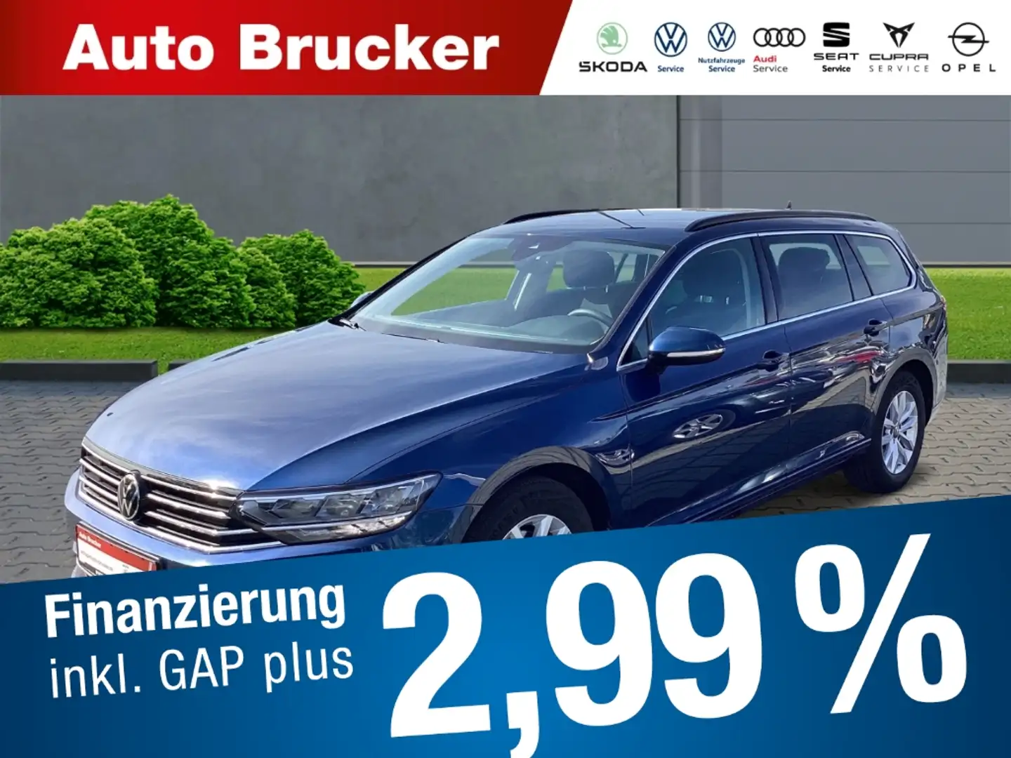 Volkswagen Passat Variant Business 2.0 TDI +Anhängerkupplung+Navi Blau - 1