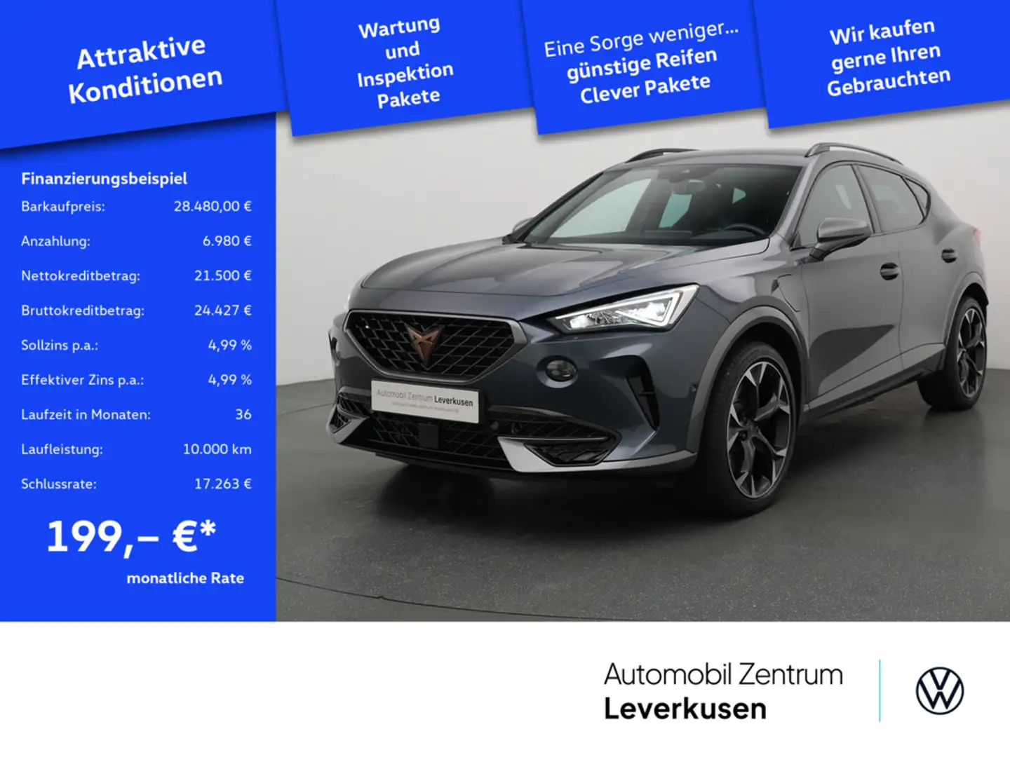 CUPRA Formentor VZ e-Hybrid ACC AHK NAVI KAM PDC Grau - 1