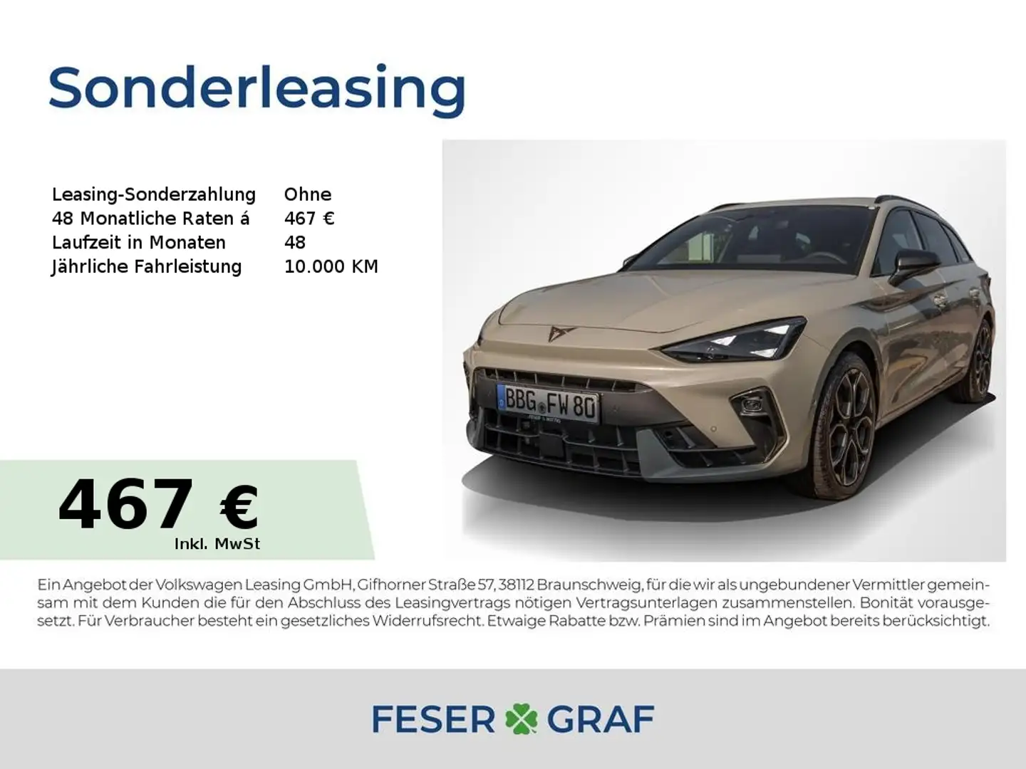 CUPRA Leon 2.0 TDI DSG ST Matrix/Navi/AHK/ACC/Pano/SHZ Grau - 1