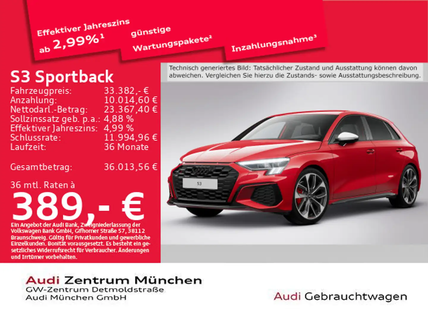 Audi S3 TFSI S tronic B&O/Matrix/Navi/Kamer Rot - 1