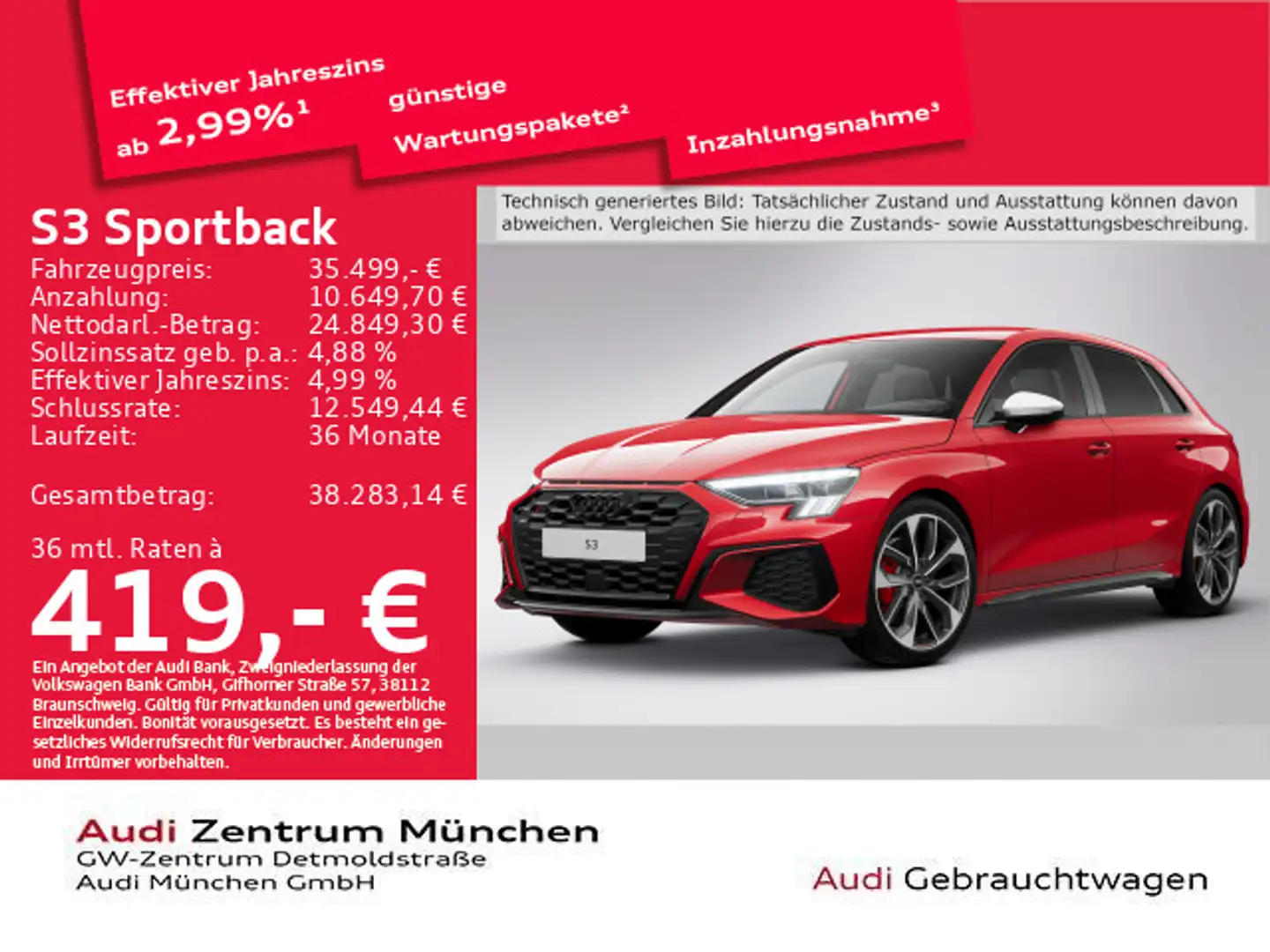 Audi S3 TFSI S tronic B&O/Matrix/Navi/Kamer Rot - 1