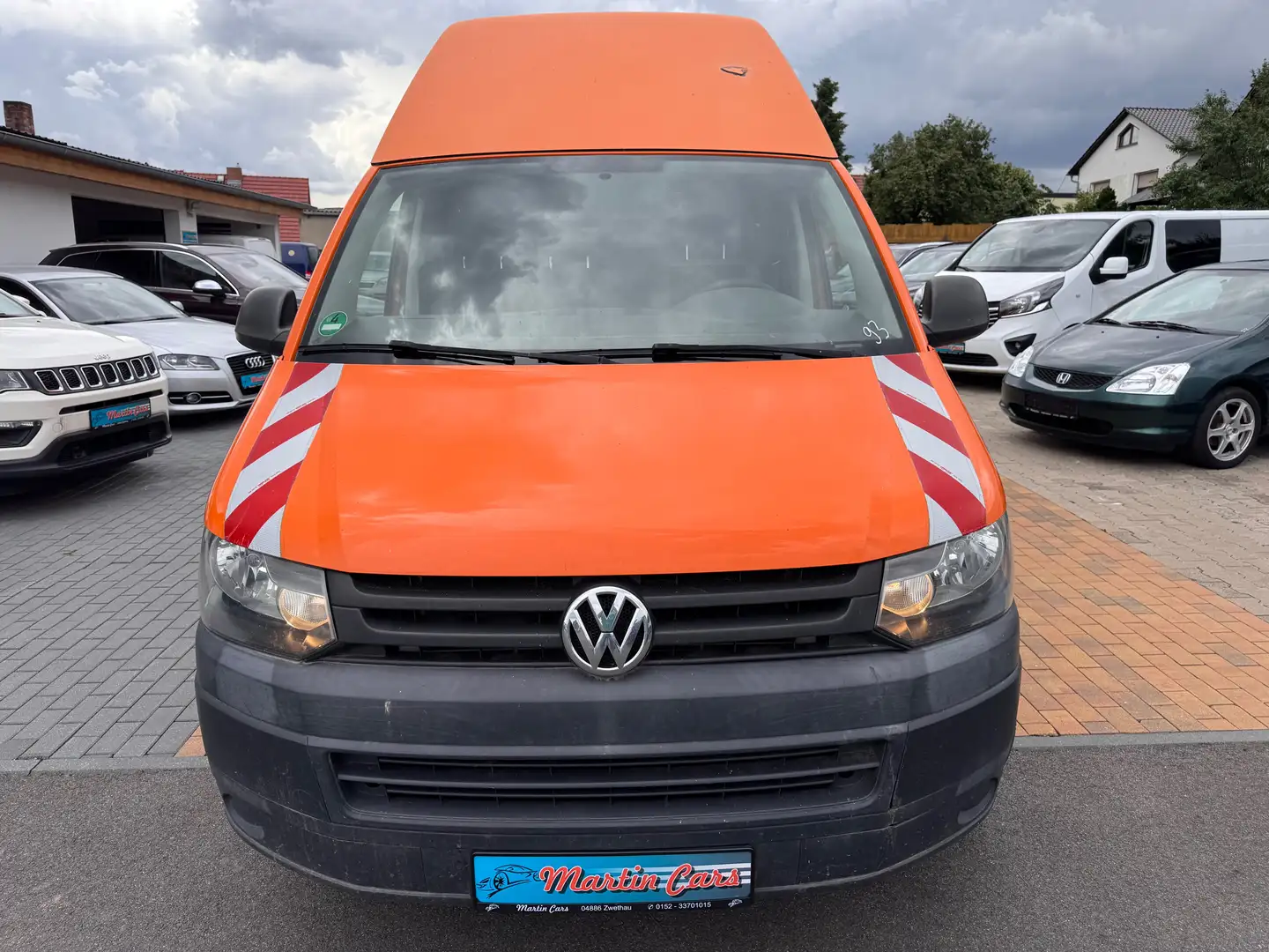 Volkswagen T5 Transporter ALLRAD 3-Sitze Hochdach 1.Hand Scheckheft gepflegt Оранжевий - 2