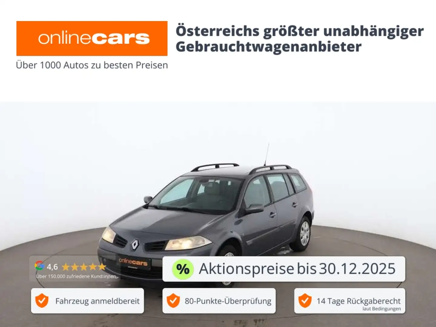 Renault Megane 1.5 dCi 85 PARKHILFE KLIMA-ANLAGE Grau - 1