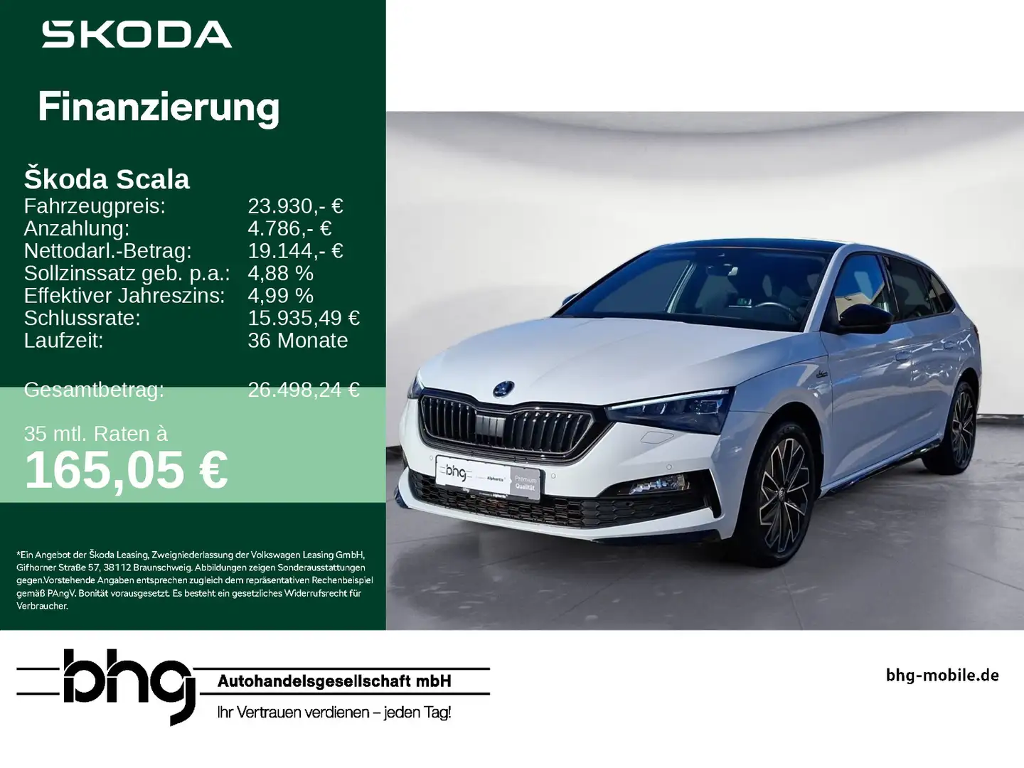 Skoda Scala 1.5 TSI DSG Monte Carlo Wit - 1