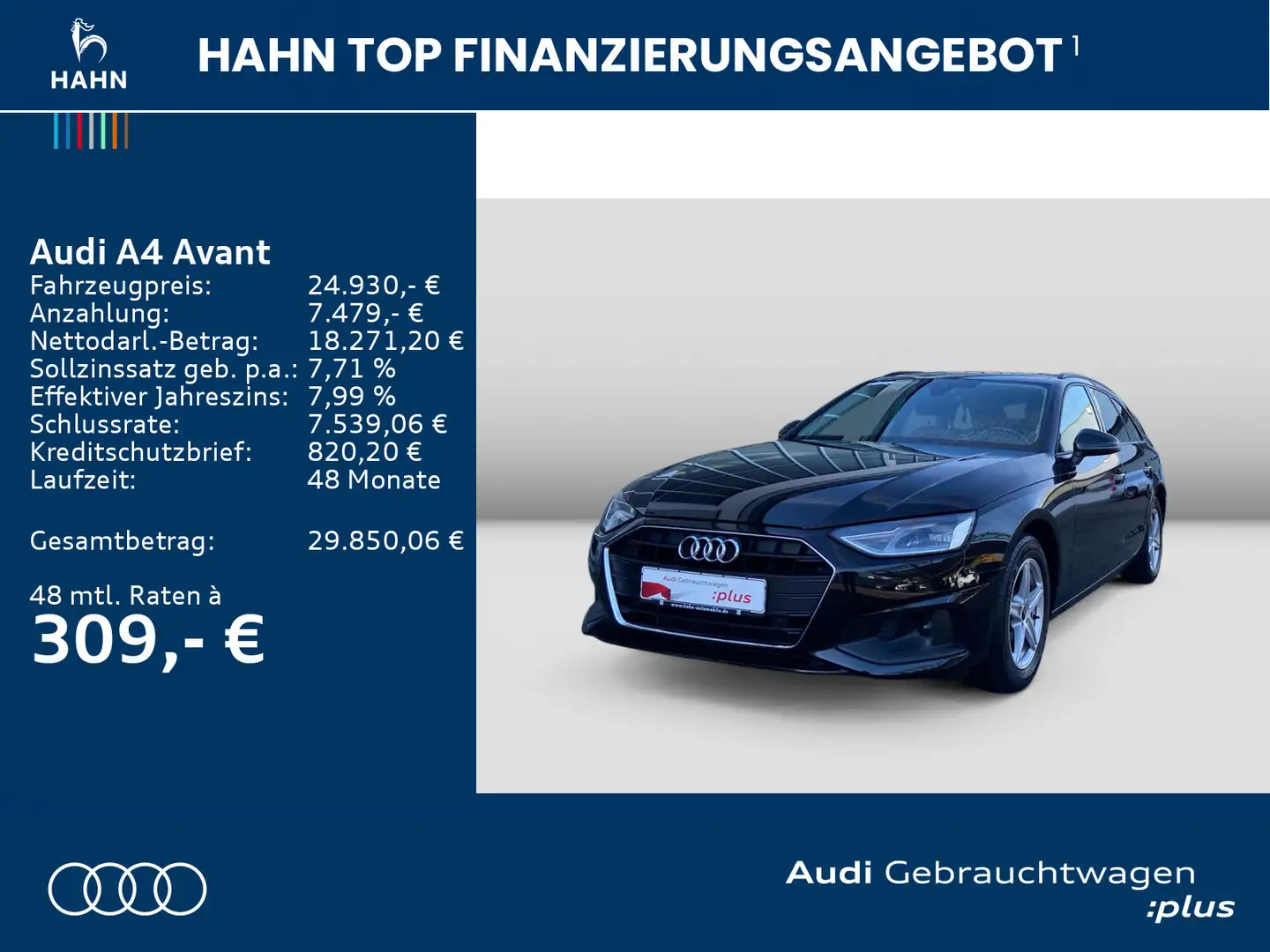 Audi A4 30TDI S-trc AHK CAM Sitzh Noir - 2