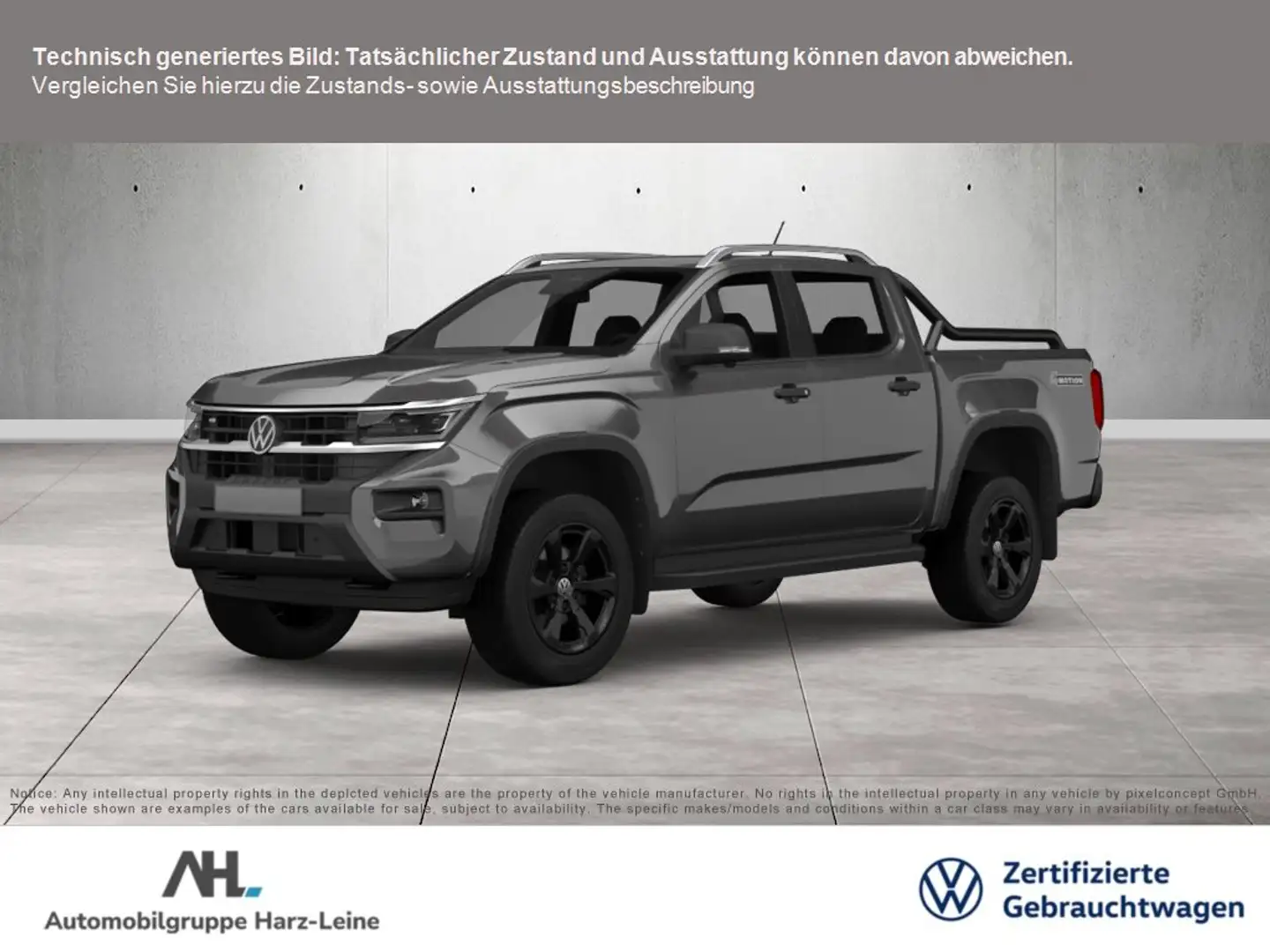 Volkswagen Amarok AVENTURA TDI 4MOTION+ALU 21''+AHK+360°KAMER Grijs - 1