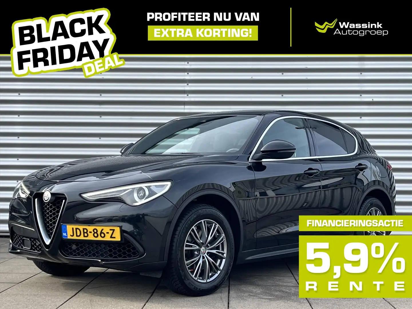 Alfa Romeo Stelvio Black Friday Deal ! 2.0 Turbo 200PK Automaat AWD S Noir - 1
