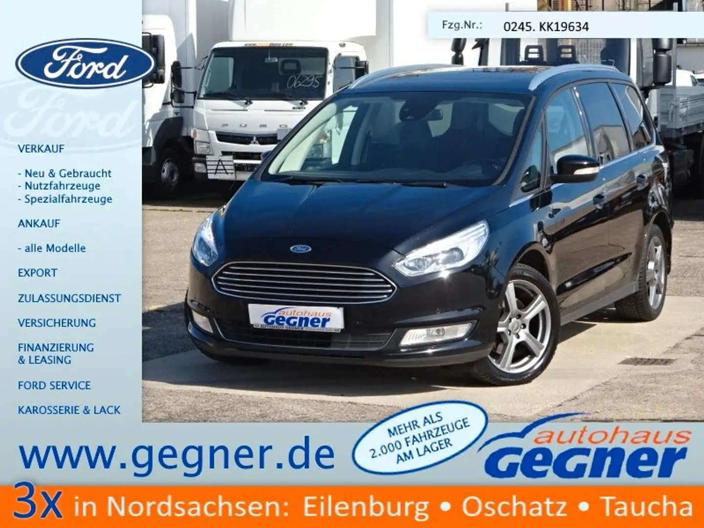 Ford Galaxy 190PS Autm. Titanium Leder adap. LED AHK Schwarz - 1