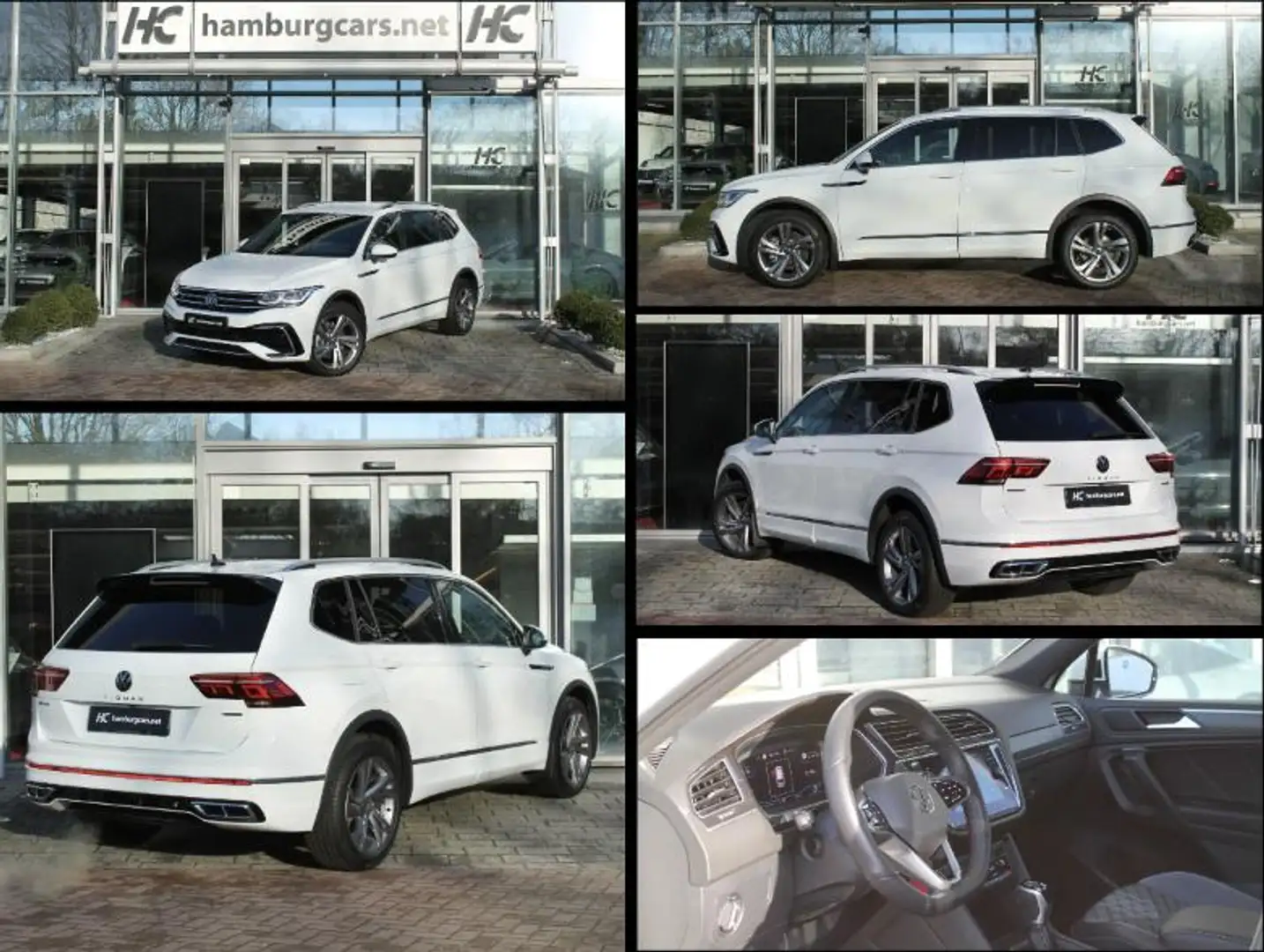 Volkswagen Tiguan Allspace R-Line 2.0TDI 4Motion 7Sitz AHK Stdhzg Park-& W... Weiß - 1